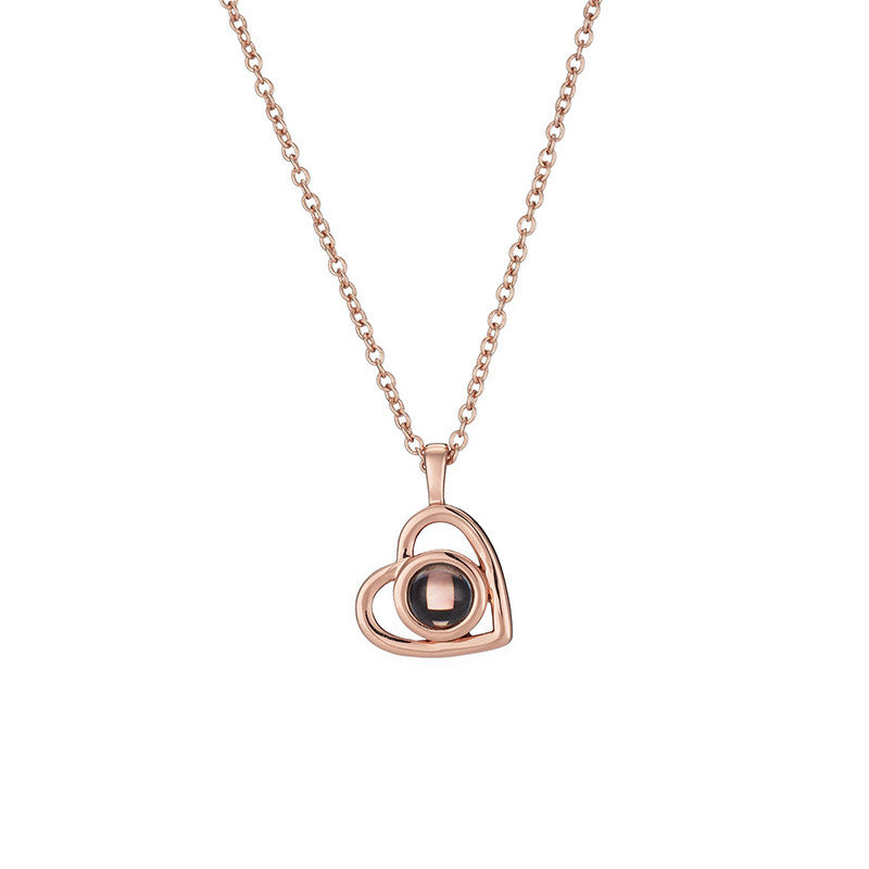 Photo Projection Necklace | Custom Photo Heart Pendant – Keepsake Co